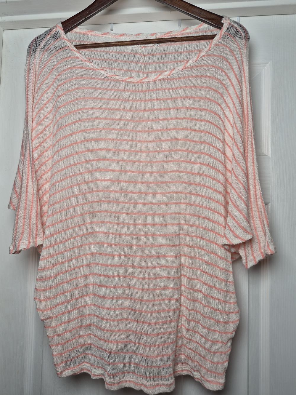Perch By Blue Pepper Light Pink Striped Women’s Knit Top XL